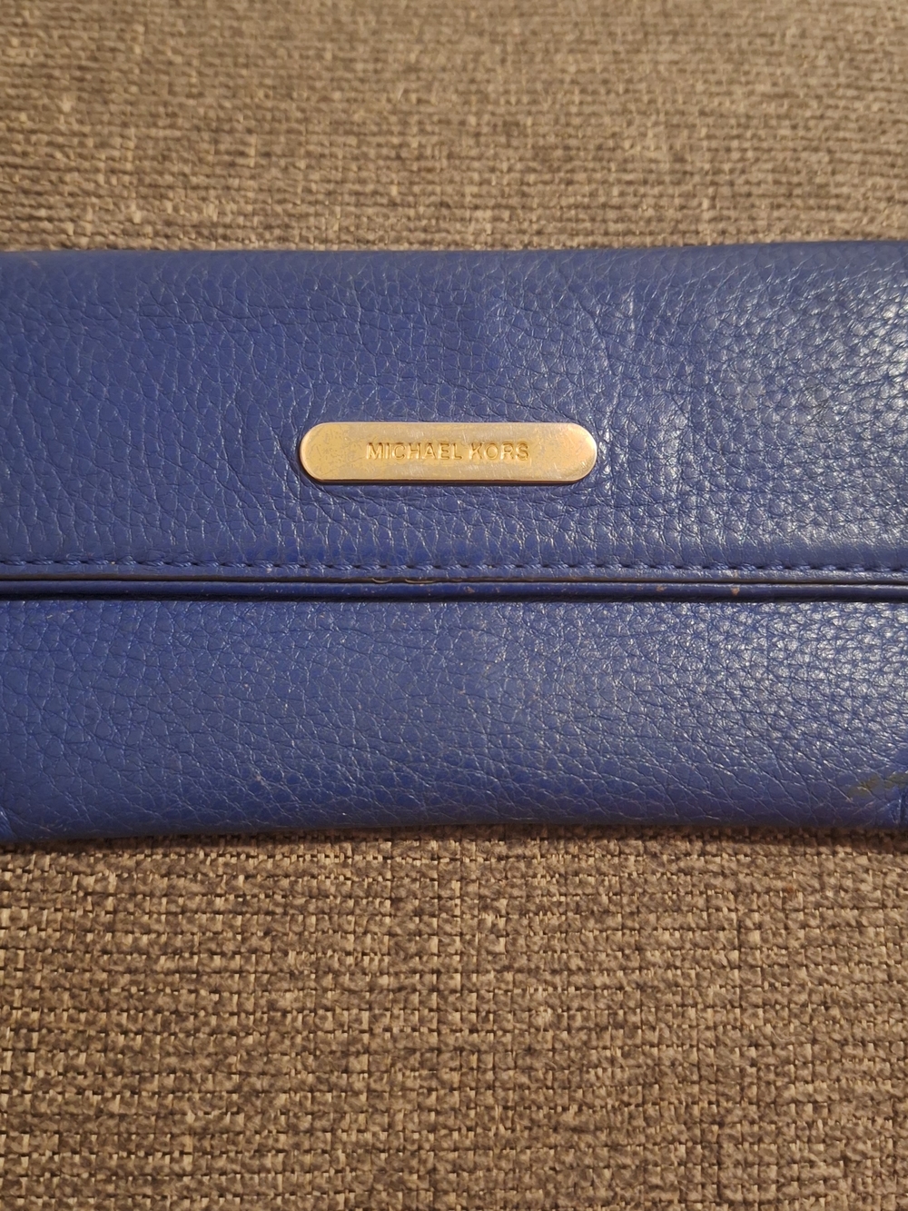 MICHAEL KORS Blue Leather Continental Wallet